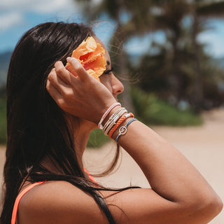 K'lani Celebrate Hair Tie Bracelets | Silver Wave Coastal 5-Pack