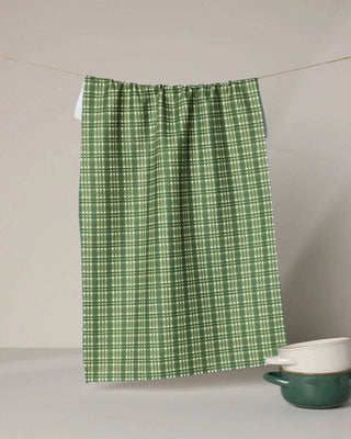 Shay Plaid Geometry Tea Towel