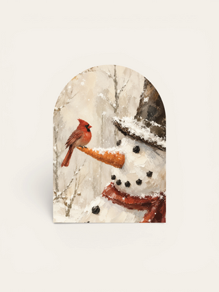 Cardinal on Snowman Nose Mini Arch