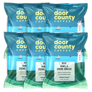 Door County Coffee Decaf Vanilla Creme Brulee Single-Pot Sampler 1.5 oz