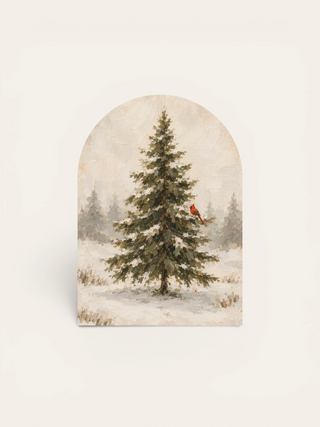 Evergreen Tree and Cardinal Mini Arch