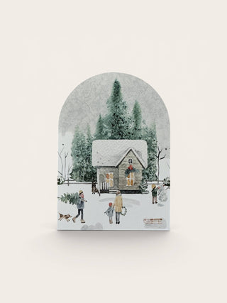 Winter House Scene Mini Arch