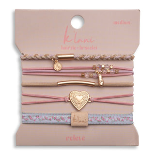 K'lani Relevé Hair Tie Bracelets | Ballet Slipper 5-Pack