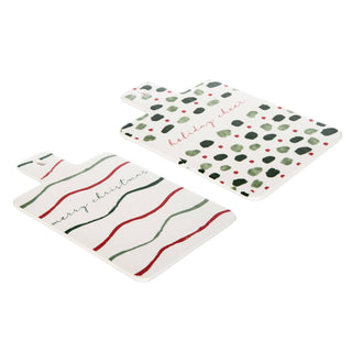 Ceramic Holiday Print Serving Board