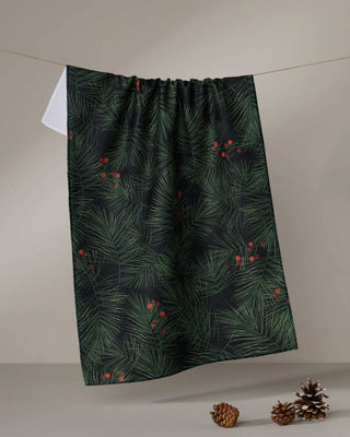 Evergreen Pine Geometry Tea Towel