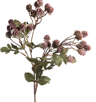 Clover Spray Rose | Dusty Mauve Faux Stem