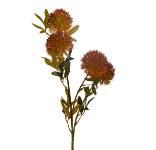 Allium Spray Rust | Tall Faux Fall Stem