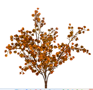 18" Wild Clover Spray | Rust + Green Faux Fall Filler