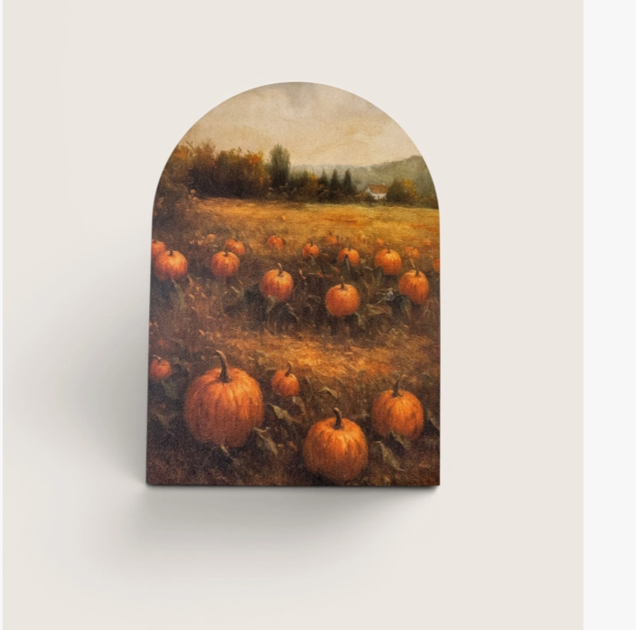 Pumpkin Patch Mini Arch | Fall Landscape Shelf & Tiered Tray Decor