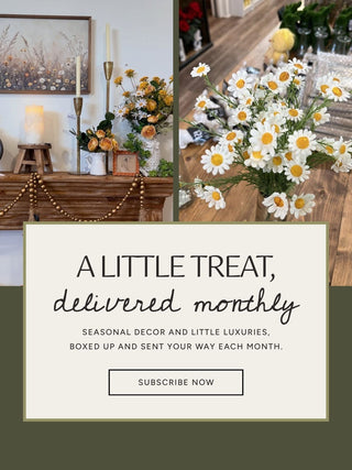 A little treat, delivered monthly: Farmhouse Finds seasonal home decor subscription box