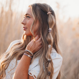 K'lani Faith Hair Tie Bracelets | Gold Cross 5-Pack