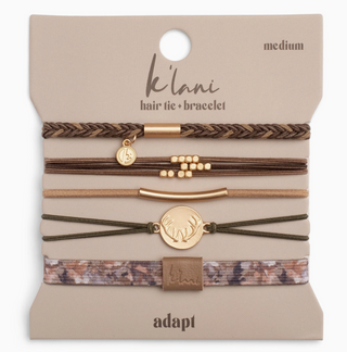 K'lani Adapt Hair Tie Bracelets | Earthy Neutral 5-Pack