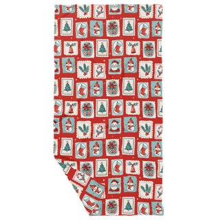 Holiday Stamps Double Sided Waffle Dish Towel by June Apothicarie