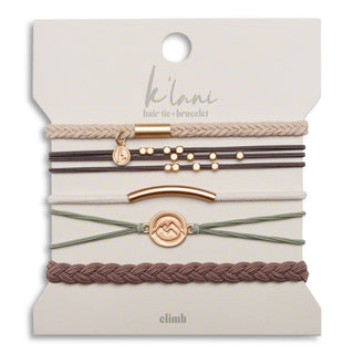 K'lani Climb Hair Tie Bracelets | Gold Mountain 5-Pack