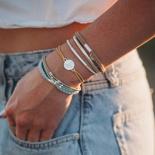 K'lani Grow Hair Tie Bracelets | Camel + Olive Earth Tone 5-Pack