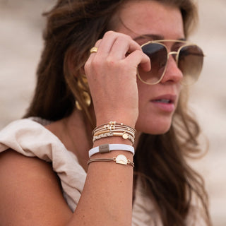 K'lani Rise Hair Tie Bracelets | Gold Sunrise Neutral 5-Pack