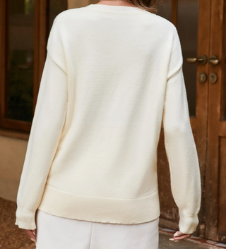 Boo Knitted Sweater - Cream