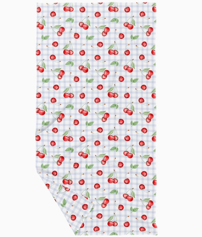 Picnic Cherry Double-Sided Recycled Dish Towel