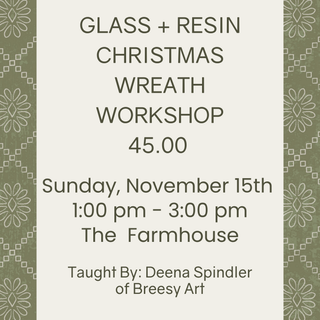 Glass + Resin Christmas Wreath Workshop