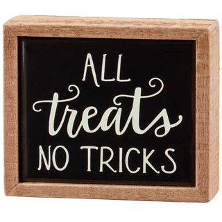 All Treats No Tricks Mini Box Sign