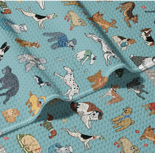 Cute Dogs Double Sided Recycled Dish Towel
