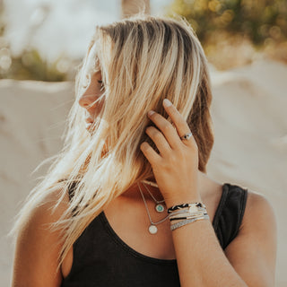 K'lani Inspire Hair Tie Bracelets | Gold Sunburst Black + Grey 5-Pack