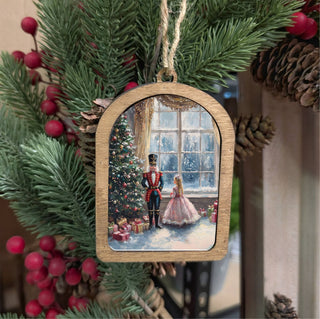 Nutcracker ballet canvas arch Christmas ornament