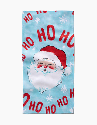 Merry Santa Claus Geometry Bar Towel