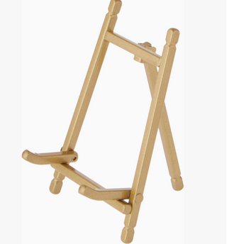 Satin Gold Metal Easel 5" | Display Stand for Signs, Photos + Arches