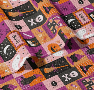 Halloween Patchwork Waffle Dish Towel