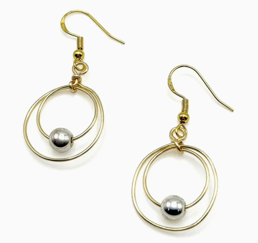 Rayna Two-Tone Earrings