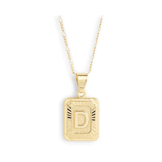 Initial Card Necklace
