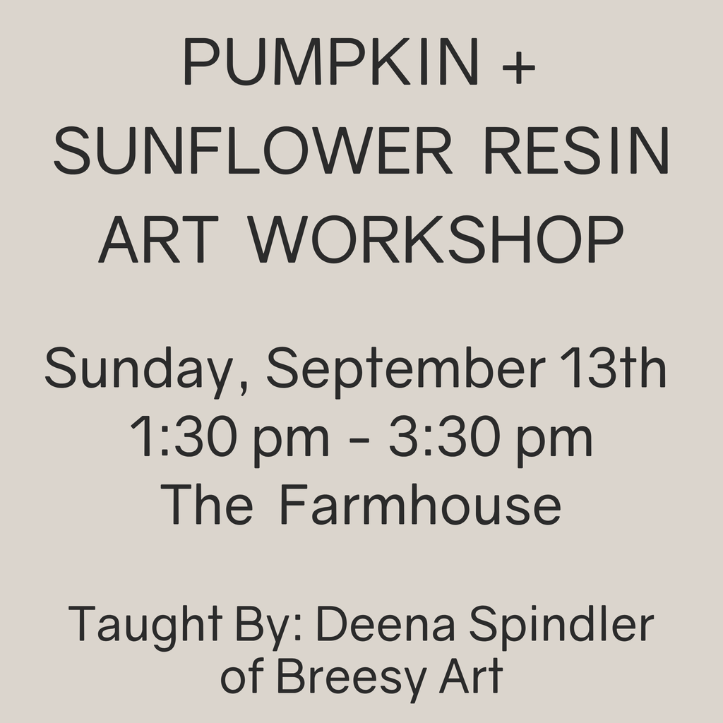Pumpkin + Sunflower Resin Art Workshop