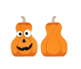 4x6 Chunky Reversible Wood Pumpkin